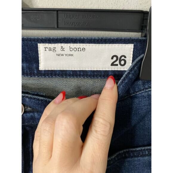 New Rag & Bone The Wren High-Rise Ankle Slim Denim Jeans Size 26 - Picture 4 of 4